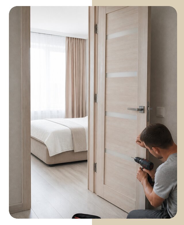 Установка двери в спальню в Кызыле по цене от 4667 р. | ДвериЛегко-Кзл